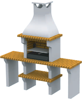 stenen barbecue Sagres 04-2+1 Sagres 04-4S